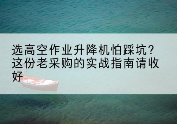 平安高空作业升降机厂家推荐-选高空作业升降机怕踩坑？这份老采购的实战指南请收好