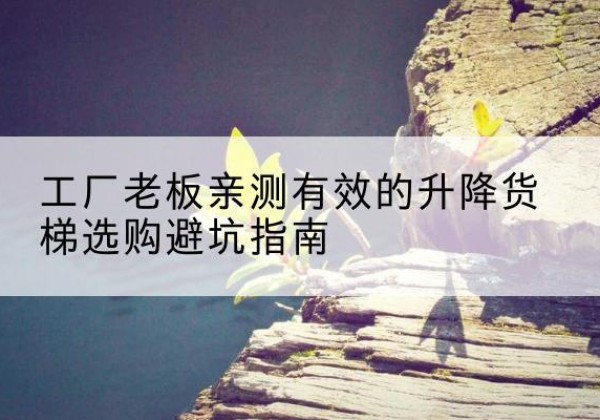 平安升降货梯怎么选-工厂老板亲测有效的升降货梯选购避坑指南
